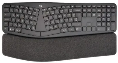 Tipkovnica Logitech ERGO K860, bežična, siva
