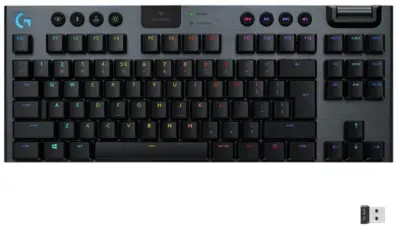 Tipkovnica LOGITECH G915 TKL LIGHTSPEED bežična mehanička gaming tipkovnica – CARBON – US međunarodni raspored