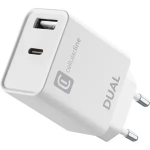 CELLULARLINE KUĆNI PUNJAČ IPHONE DUAL USB-A I USB-C 20W