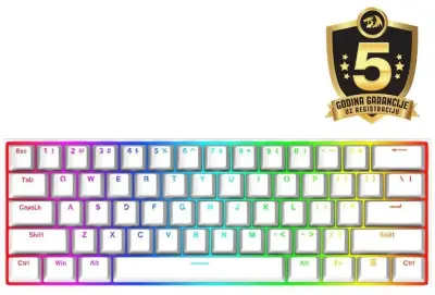 Tipkovnica REDRAGON DRAGONBORN K630 RGB WHITE BROWN SWITCH