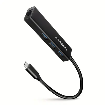 Axagon Hub 3xUSB 3.2+Giga Lan 20 cm USB-C HMC-GL3A