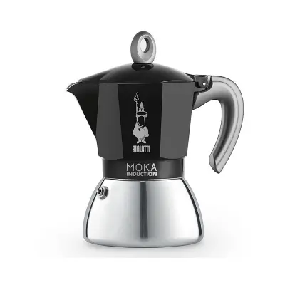 Bialetti New Moka Induction aparat za kavu za 4 šalice, crni