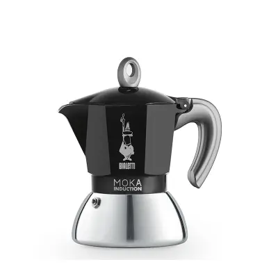 Bialetti New Moka Induction aparat za kavu za 2 šalice, crni