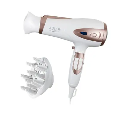 Adler ionski sušilo za kosu 2200W AD 2248 bijelo