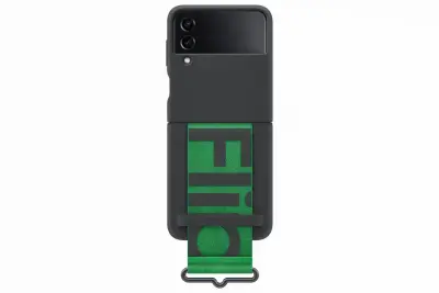Silikonska maska s remenom za Samsung Galaxy Galaxy Z Flip4 crna EF-GF721TBEGWW