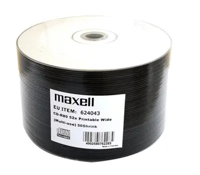 Maxell CD-R 700MB 52X, 50 po kolutu, tiskivo SHRINK