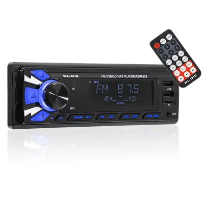 12V 1DIN auto radio 4x60W MP3 2xUSB SD MMC