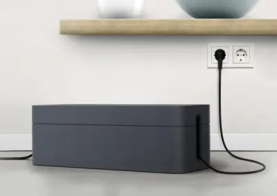 IZDRŽLJIVA CAVOLINE KUTIJA ZA KABEL L, plastika, grafit