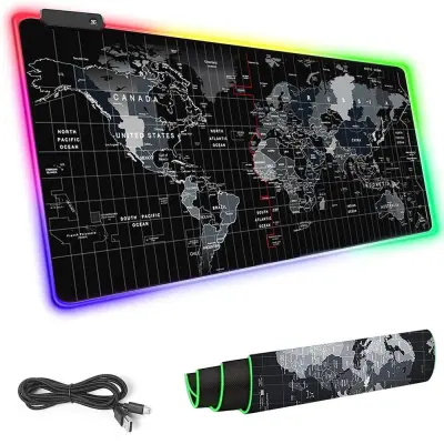 Osvijetljena XXL LED RGB računalna podloga za miš i tipkovnicu 90x40cm