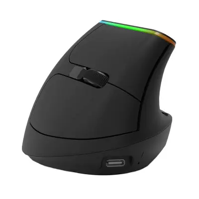 Delux ergonomski vertikalni bežični RGB miš – punjiv