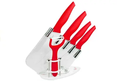 Kuhinjski set od 5 noževa + postolje