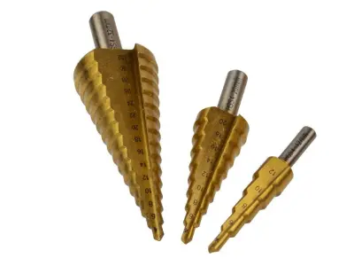 Set HSS konusnih bušilica konusnih, smrekovih 4-32 mm - koračne bušilice