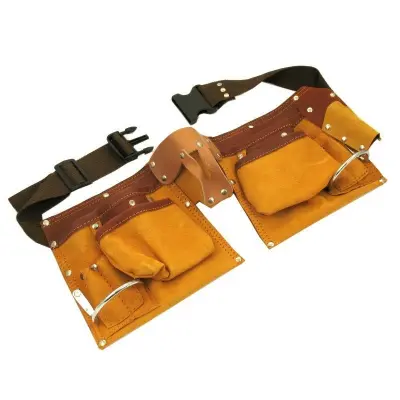 Kožni remen za alat 11 džepova + prsten