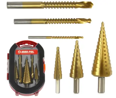 Set 6x HSS konusnih svrdla 4-30mm + svrdla