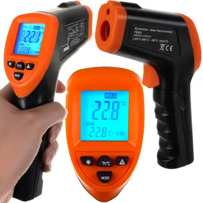 Digitalni laserski termometar s LCD osvjetljenjem do 550°C