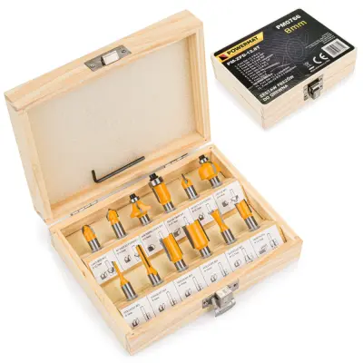 PRO 12-dijelni set rezača u kutiji od 8 mm