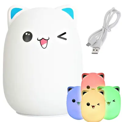 LED RGB punjiva meka dječja svjetiljka na dodir 1200mAh USB kat