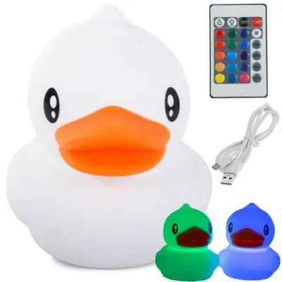 LED RGB punjiva meka dječja svjetiljka na dodir 1200mAh USB patka + daljinski