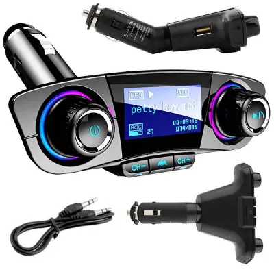 4V1 auto FM odašiljač SD bluetooth 2x USB 12-24V