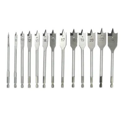 Set HEX 13 ravnih glodalica za drvo 6-25mm