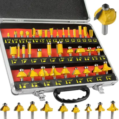 Set rezača od 35 komada u aluminijskom kućištu od 8 mm