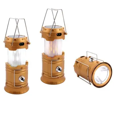 3 u 1 baterija. USB solarno svjetlo za kampiranje s efektom plamena