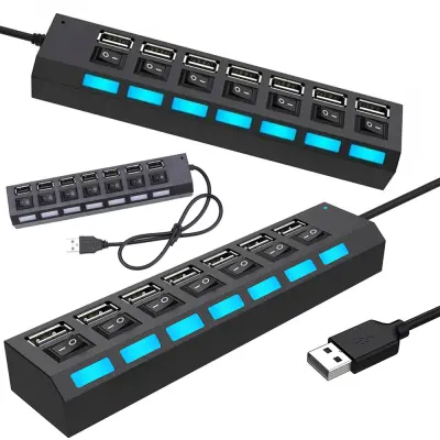 USB 7 razdjelnik sa 2.0 ulaza i prekidačem - priključna stanica