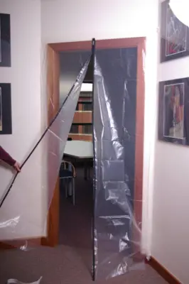 ZIP zaštita protiv prašine za vrata 120x220 cm sa patentnim zatvaračem za višekratnu upotrebu