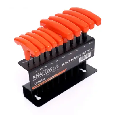 10 Djelomični set imbus ključeva T na postolju 2-10 mm