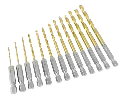 Set od 13 HEX svrdla HSS za metale od titana