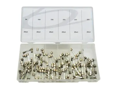 Set staklenih osigurača 120 kom 5-30A