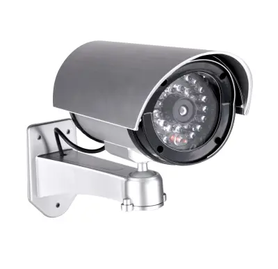 Srebrna lažna kamera sa LED - metkom