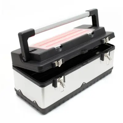 Inox + pvc velika kutija za alat s organizatorom