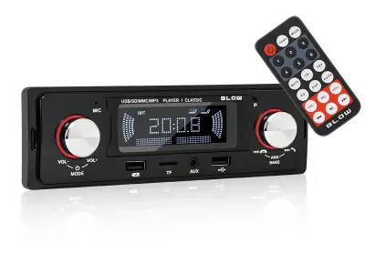 12V 1DIN autoradio 4x60W MP3 USB microSD Bluetooth