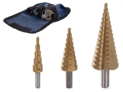 Set konusnih svrdla HSS HEX konusna razvrtala smreka 3-20mm + kofer