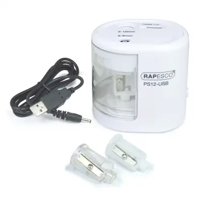 Rapesco odvijač na baterije, 6–12 mm, USB PS12, bijeli, 1448