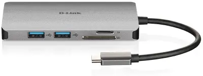 D-Link USB-C HUB, DUBM810, 8-in-1 USB-C Hub