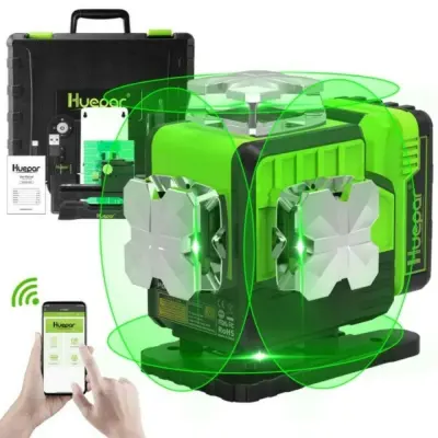 2600mAh 16 Line Construction Zelena laserska nibela Bluetooth + daljinski