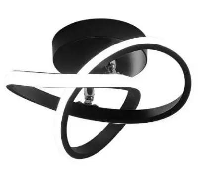 Moderna stropna LED lampa 24W crna 26cm