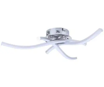Moderna stropna LED kromirana svjetiljka 43cm