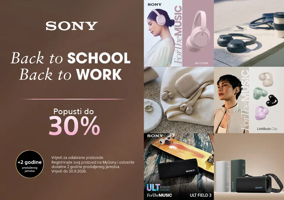 Uživaj u vrhunskom zvuku uz Sony