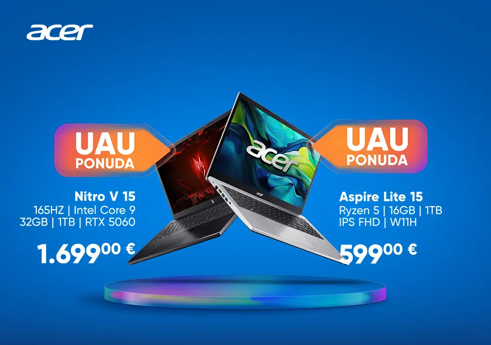 Oslobodi svoj potencijal uz Acer laptope