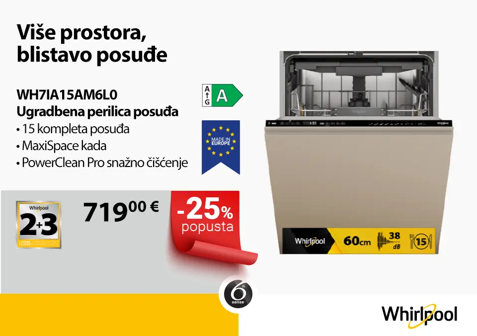 Više prostora, blistavo posuđe