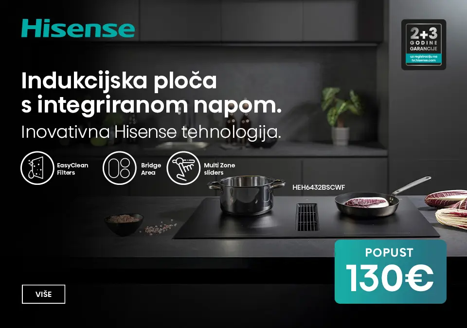 Indukcijska ploča s integriranom napom - 130 € popusta