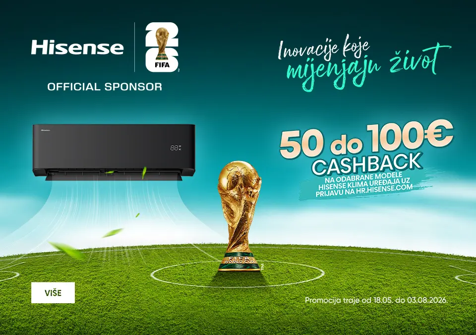 Ostvari do 100 € cashbacka na Hisense klima uređaje!