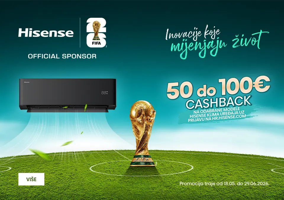 Ostvari do 100 € cashbacka na Hisense klima uređaje!