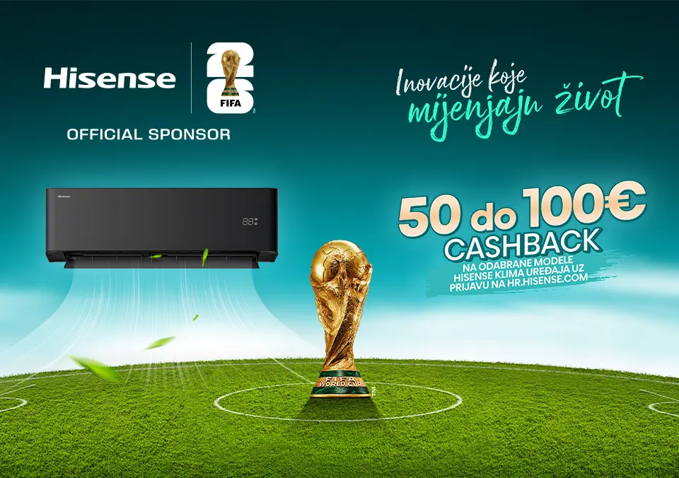 Ostvari do 100 € cashbacka na Hisense klima uređaje!