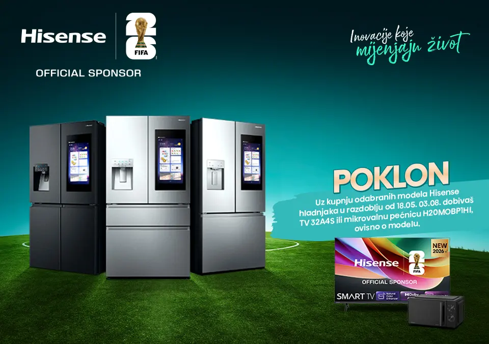 Poklon uz odabrane Hisense hladnjake
