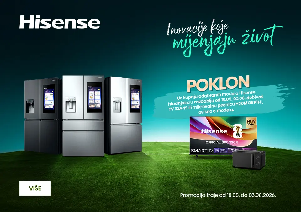 Poklon uz odabrane Hisense hladnjake