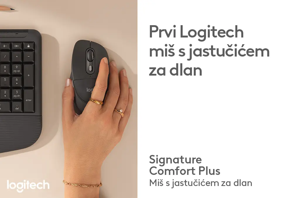 Logitech M850L - Prvi Logitech miš s jastučićem za dlan